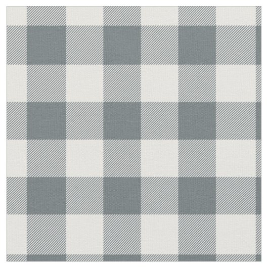 Grijs Blauw & Wit Geruit Gingham Stof (Close Up)