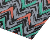 Grijs, Blauwgroen en koraal met Chevron Pattern Snijplank (Hoek)