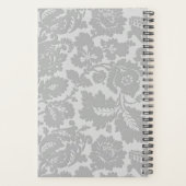 Grijs Bloempatroon Elegante  Stijl Planner (Achterkant)