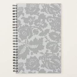 Grijs Bloempatroon Elegante Stijl Planner