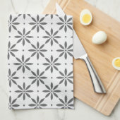 Grijs bloempatroon Handdoeken (Quarter Fold)