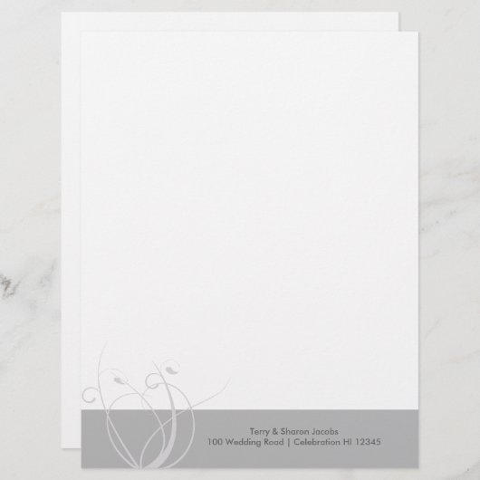 Grijs Briefpapier (Voorkant / Achterkant)