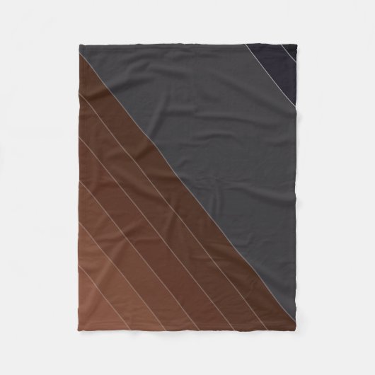 Grijs bruin, grijs, bruin fleece deken (Voorkant)