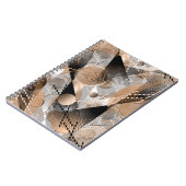 Grijs, bruine abstractie. notitieboek (Linkerzijde)