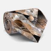 Grijs, bruine abstractie. stropdas (Opgerold)