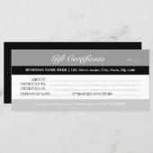 Grijs cadeaubon (Voorkant / Achterkant)