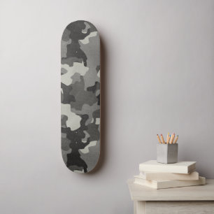 Grijs camo Realistisch versleten effect Skateboard
