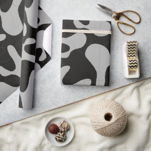grijs camouflage patroon cadeaupapier