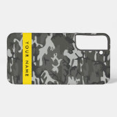 Grijs camouflagepatroon, Jouw naam, personaliseren Samsung Galaxy Hoesje (Achterkant horizontaal)