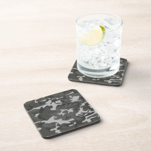 Grijs camouflagepatroon, militair patroon, leger bier onderzetter