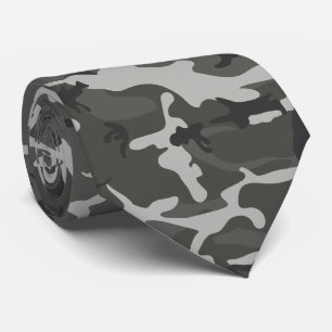 Grijs camouflagepatroon, militair patroon, leger stropdas