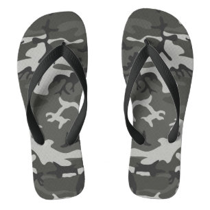 Grijs camouflagepatroon, militair patroon, leger teenslippers