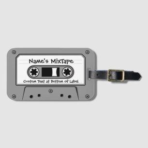 Grijs Cassettebandje audio Bagagelabel
