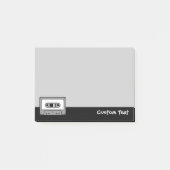 Grijs Cassettebandje audio Post-it® Notes (Voorkant)
