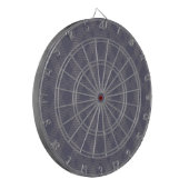 Grijs, cool, trendy, eenvoudig, modern zigzag patr dartbord (Voorkant Links)