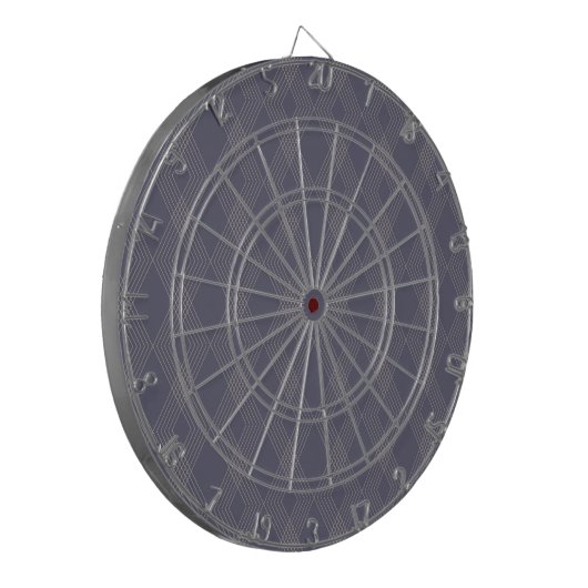 Grijs, cool, trendy, eenvoudig, modern zigzag patr dartbord (Voorkant Links)