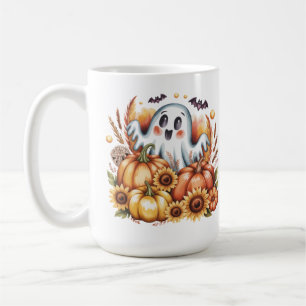 Grijs Cute Spookachtige Oogst Halloween Herfst Koffiemok
