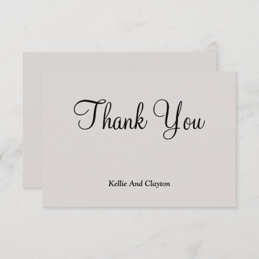 Grijs Dank je wel (Voorkant / Achterkant)