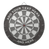 Grijs dartboard met douanetekst dartbord (Voorkant)
