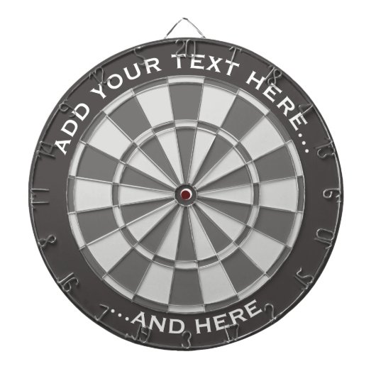 Grijs dartboard met douanetekst dartbord (Voorkant)