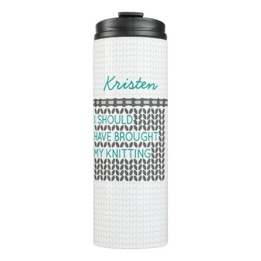 Grijs dat ik mijn kont had moeten doen. thermosbeker (Voorkant)