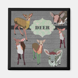 Grijs Deer Magnet Magneet