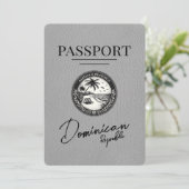 Grijs Dominicaanse Republiek paspoort Bewaar de da Save The Date (Staand voorkant)