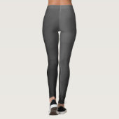 Grijs donker gradiënt geometrisch mesh patroon leggings (Achterkant)