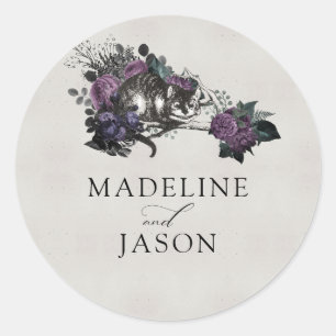  grijs donker Paars pruimeltje Ronde Sticker