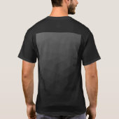 Grijs donkere verloop geometrisch meshpatroon t-shirt (Achterkant)