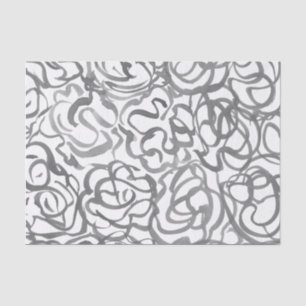 Grijs Elegant Neutrale Zwemmen Abstracte Waterverf Tissuepapier