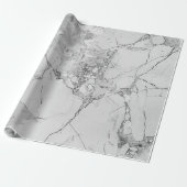 Grijs Elegant Wervelt "Marble Texture" Inpakpapier (Uitgerold)