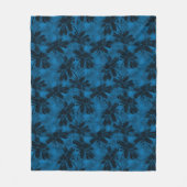 Grijs en blauw bloemmotief. fleece deken (Voorkant)