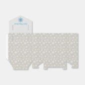 Grijs en Blauw Sneeuwvlok Favor Box Bedankdoosjes (Uitgevouwen)