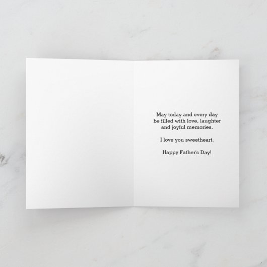 Grijs en blauw Vaderdag voor mijn man Kaart (Binnen)