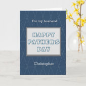 Grijs en blauw Vaderdag voor mijn man Kaart (Gele Bloem)