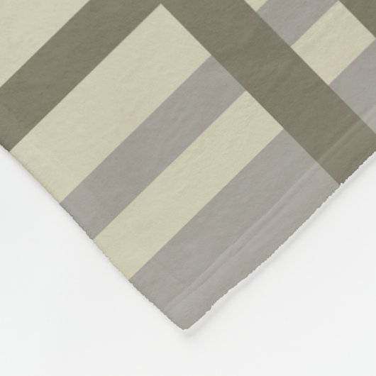 Grijs en crème geplakt fleece deken (Hoek)