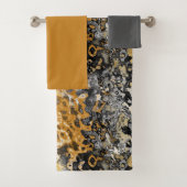 Grijs en geel abstract bad handdoek (Insitu)
