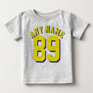 Grijs en Geel Baby   Sport Jersey Design