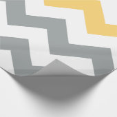 Grijs en geel Chevron inpakpapier (Hoek)