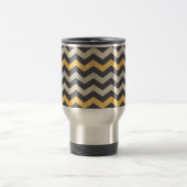 Grijs en Geel Chevron Stripe Zig Zag Kitchen Set Reisbeker (Center)