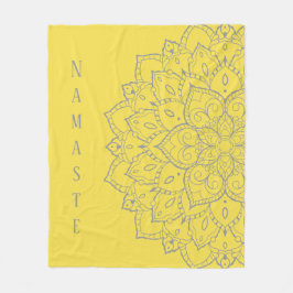 Grijs en Geel Mandala Fleece Blanket Deken