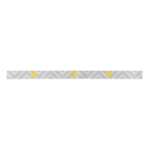 Grijs en Geel modern Chevron Aangepast monogram Lint (Voorkant)