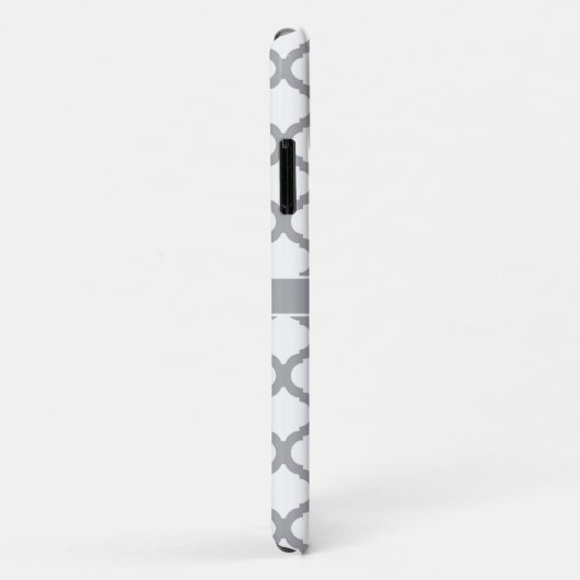 Grijs en Geel Quatrefoil Monogram Case-Mate iPhone Case (Achterkant/rechts)