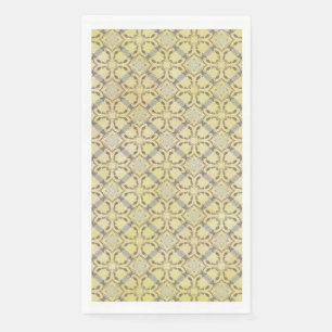 Grijs en Geel Schuifdiamantpatroon Servet