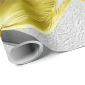 Grijs en Gele tulpen op textuur Cadeaupapier (Rol Hoek)