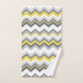 Grijs en gele ziggen bad handdoek (Handdoek)