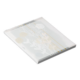 Grijs en goud abstract botanisch minimalistisch ku notitieblok