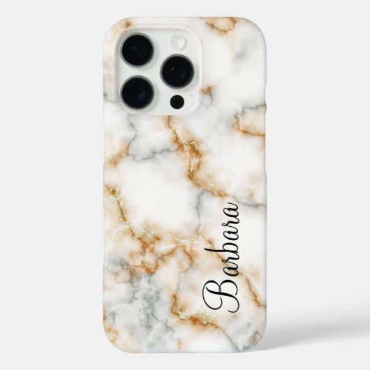 Grijs en goud marmer personaliseren Case-Mate iPhone case (Achterkant)