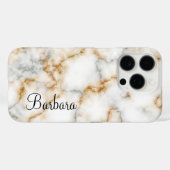 Grijs en goud marmer personaliseren Case-Mate iPhone case (Achterkant (horizontaal))